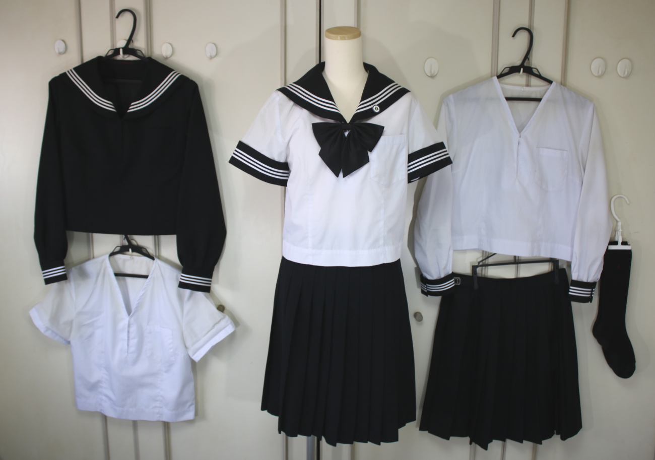 値下げ 制服 中古】茨城県 下妻第二高等学校 女子制服 3点 (セーラー服